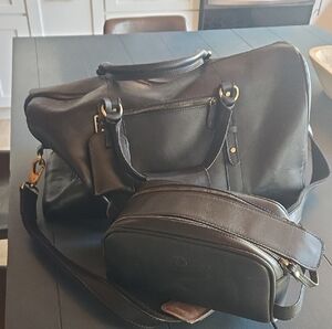 Aaron Leather Company Bag and Dopp Kit.